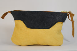 Collection of Embossed Leather Bison Clutch in a gallery layout