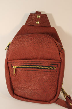 Collection of Bison Crossbody Mini Backpack in a gallery layout