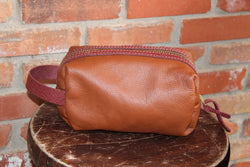 Collection of Brown/Red Bison Aftershave/Dopp Bag in a gallery layout