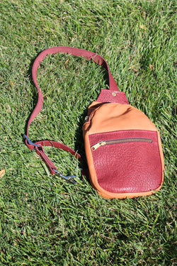 Collection of Bison Crossbody Mini Backpack in a gallery layout